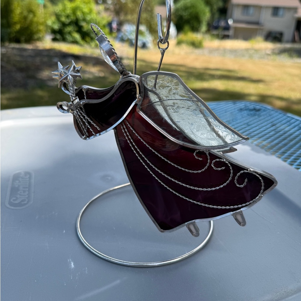 Stained Glass Angel Ornament